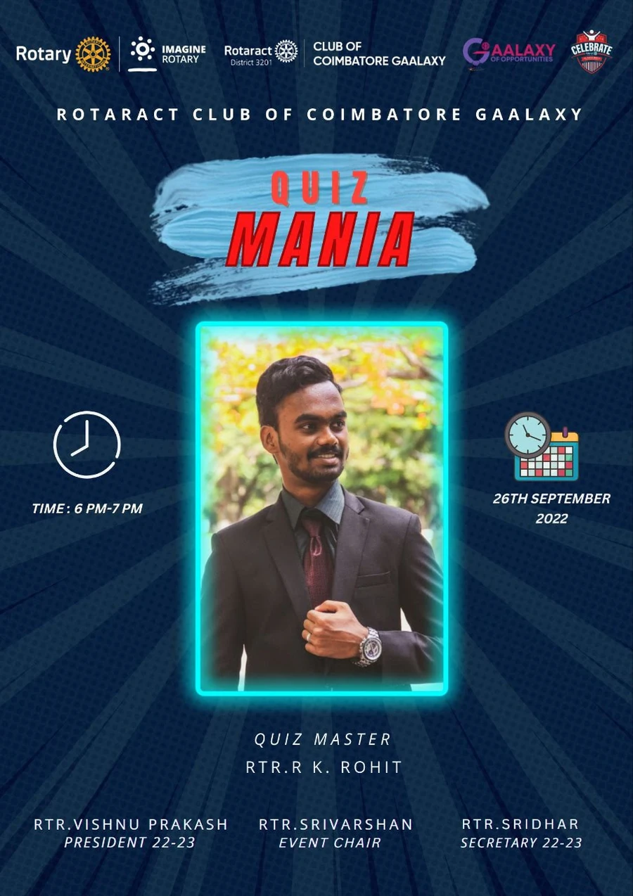 Quiz Mania 2022 event poster